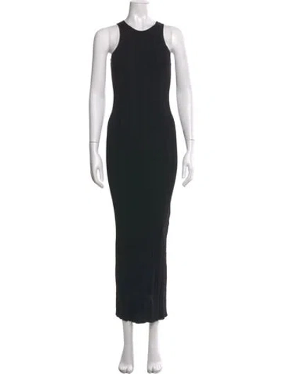 Pre-owned Totême Seamless Rib Tank Long Dress In Black