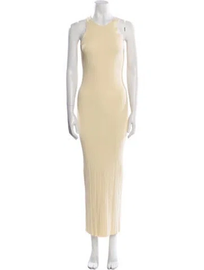 Pre-owned Totême Seamless Rib Tank Long Dress In Neutral