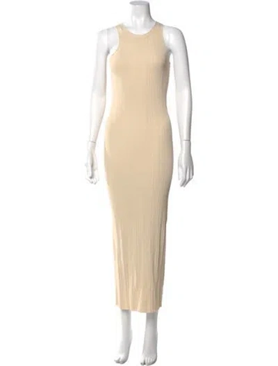 Pre-owned Totême Seamless Rib Tank Long Dress In Yellow