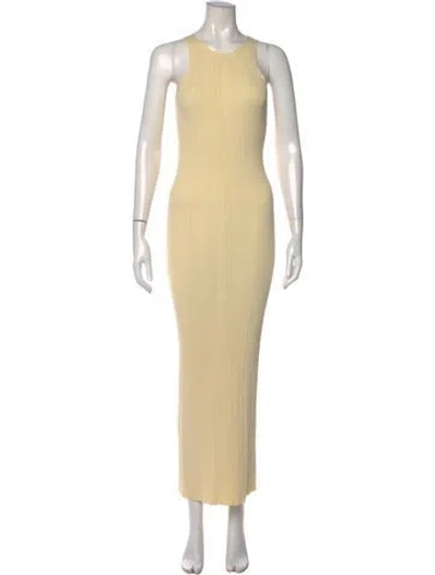 Pre-owned Totême Seamless Rib Tank Long Dress In Yellow