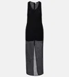 Totême Semi-sheer Cotton And Silk Maxi Dress In Black