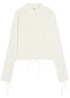 Totême Toteme Semi-sheer Plissé Cotton Shirt