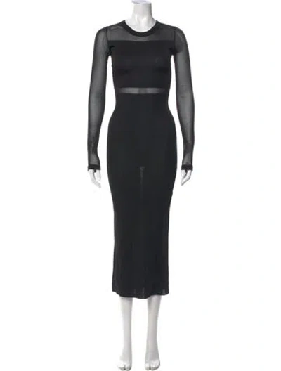 Pre-owned Totême Semi-sheer Knitted Cocktail Dress Long Dress In Black