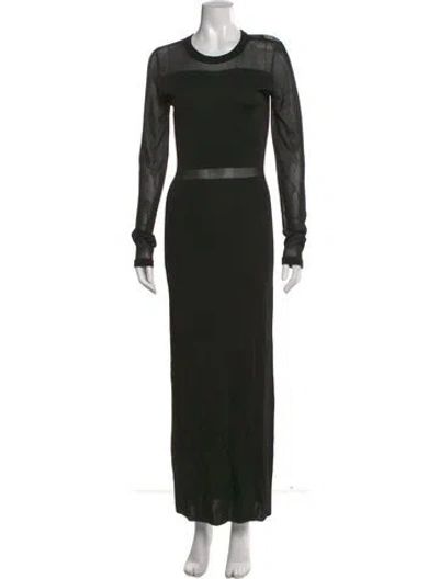 Pre-owned Totême Semi-sheer Knitted Cocktail Dress Long Dress In Black