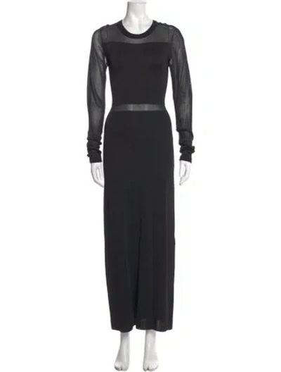 Pre-owned Totême Semi-sheer Long Dress In Black