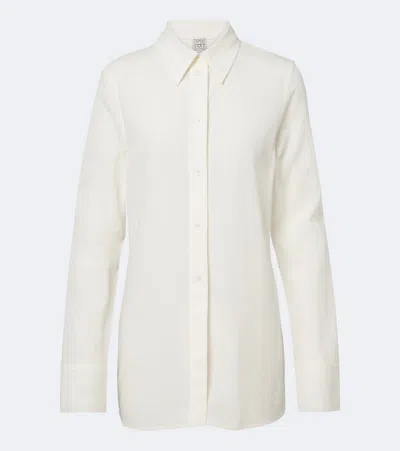 Totême Semi-sheer Shirt In White