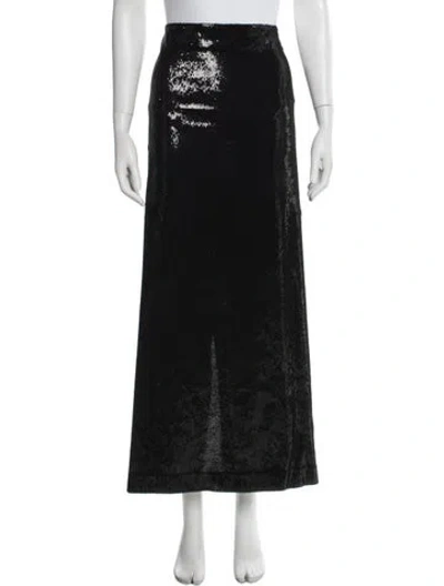 Pre-owned Totême Sequin Skirt Long Skirt In Black