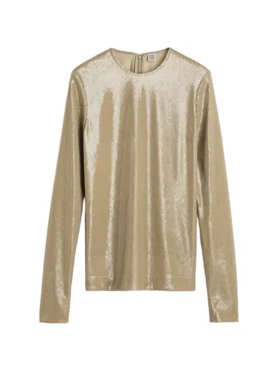Totême Sequin T-shirt In Gold