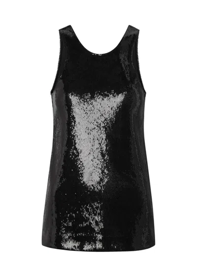 Totême Toteme Sequin Tank Top In Black