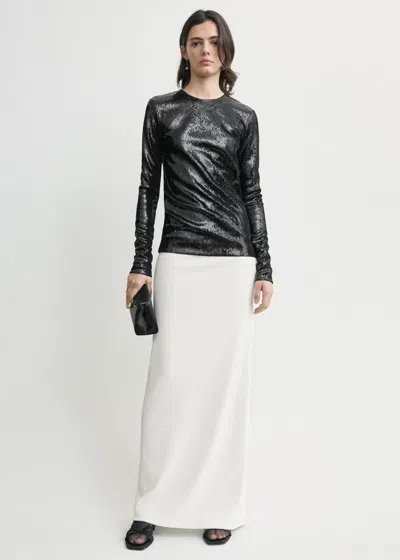 TOTÊME SEQUIN TOP BLACK