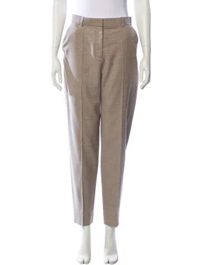 Pre-owned Totême Sewn Pleat Skinny Leg Pants In Neutral