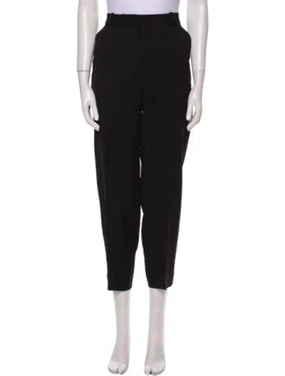 Pre-owned Totême Sewn Pleat Straight Leg Pants In Black