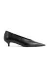 Totême Sharp Leather Kitten-heel Pumps In Black