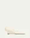 Totême Toteme Pointed Nappa Leather Wedge Pumps In White
