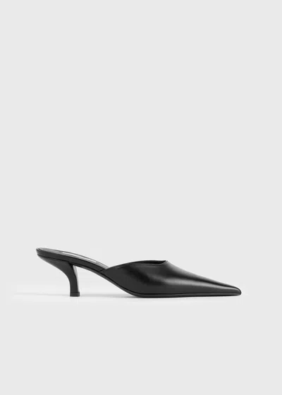 Totême Sharp Nappa Mules Black