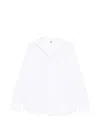 Totême Cotton Shirt Long Sleeves Curved Hem In White