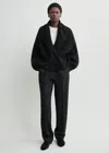 Totême Toteme Wool Knit Scarf-lapel Cardigan With Double-breasted Design In Black