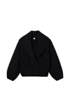 Totême Toteme Wool Knit Scarf-lapel Cardigan With Double-breasted Design In Black