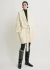 Totême Shawl-lapel Cashmere-wool Robe Ecru In Neutral