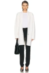 Totême Shawl Lapel Robe Cardigan In White