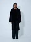 Totême Shearling Coat In Black
