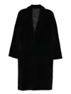 Totême Shearling Coat In Black