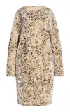 Totême Shearling Coat In Multi