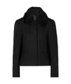 Totême Shearling-collar Jacket In Black