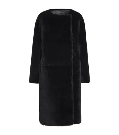TOTÊME SHEARLING COLLARLESS COAT
