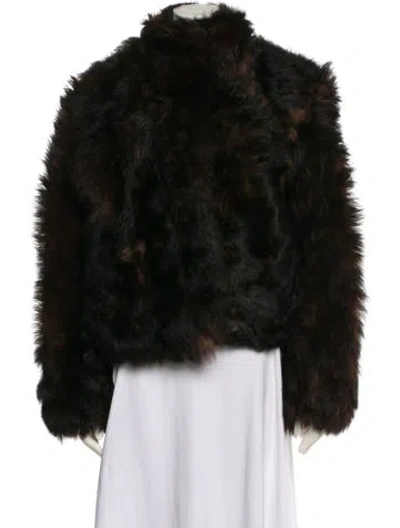Pre-owned Totême Shearling Fur Jacket In Brown