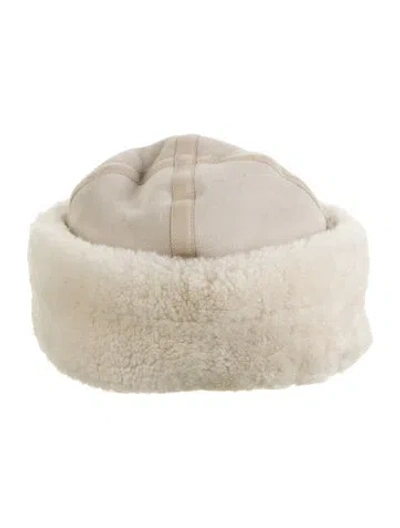 Pre-owned Totême Shearling Hat In Neutrals