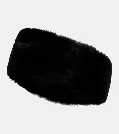 Totême Shearling Headband In Black