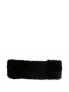Totême Plush Faux Fur Headband Accessory In Black