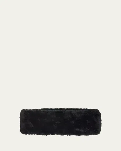 Totême Shearling Headband In Black