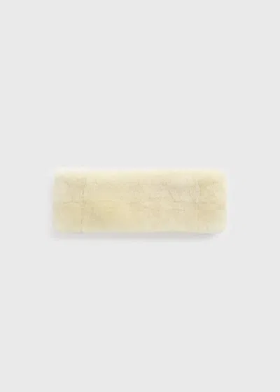 Totême Shearling Headband Ecru In Sand