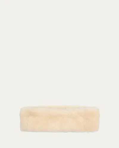 Totême Shearling Headband In Neutral