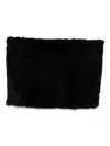 Totême Toteme Plush Genuine Shearling Muff In Black