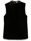 Totême Shearling-panel Top In Braun
