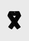 Totême Shearling Tuxedo Scarf Black In Black