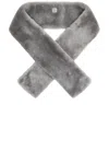 Totême Shearling Tuxedo Scarf In Gray