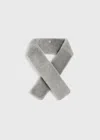Totême Shearling Tuxedo Scarf Grey In Gray