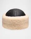 Totême Shearling Winter Hat In Black