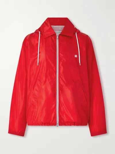Totême Shell Hooded Jacket In Red