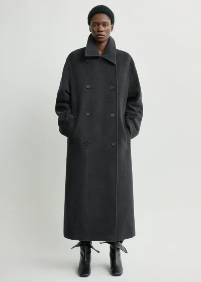 Totême Shield Coat Charcoal Petite In Gray