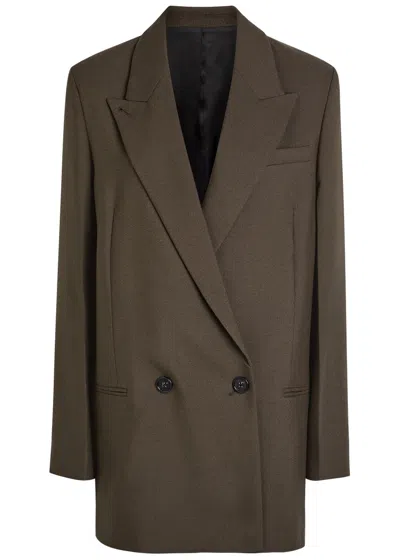 TOTÊME TOTEME SHIELD DOUBLE-BREASTED WOOL-BLEND BLAZER