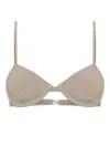 Totême Shirred Bikini Top In Grey