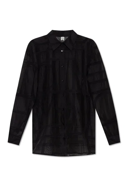 Totême Toteme Shirt With Monogram In Black
