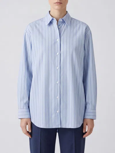 Totême Toteme Shirt Woman Color Gnawed Blue