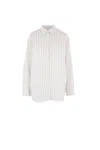 Totême Toteme Classic Stripe Button-up Shirt In White