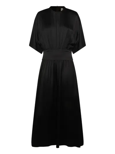 Totême Short-sleeve Maxi Dress In Black